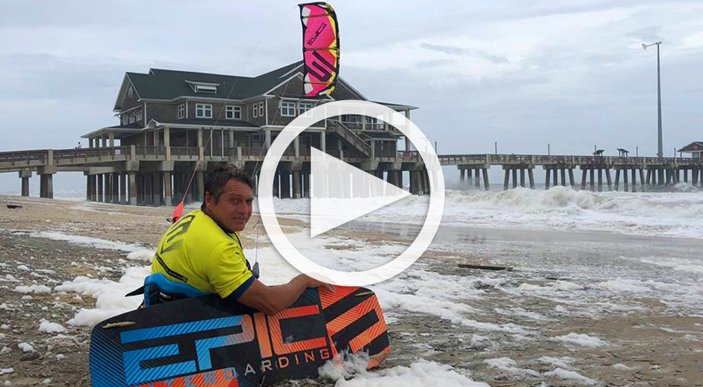 Kiting during Hurricane Florence